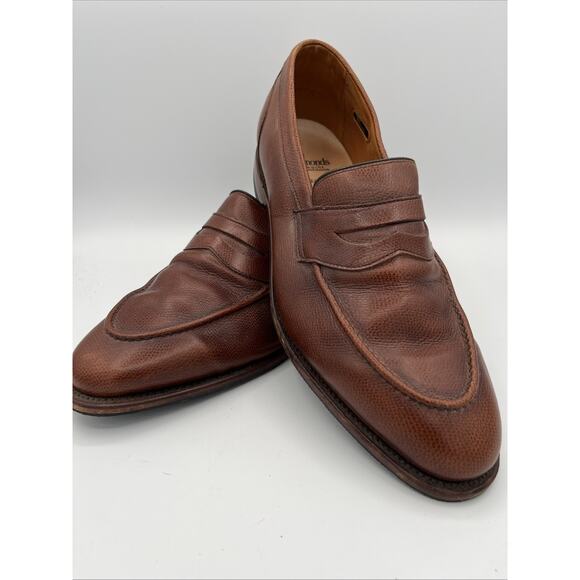 Allen Edmonds Parkland Shoes Men’s 11 Brown Loafers Slip On Leather Made In USA - Picture 1 of 15